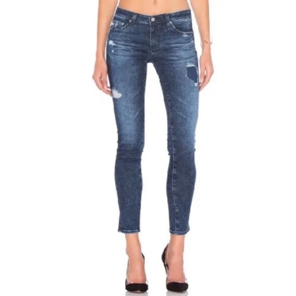 Adriano Goldschmied Blue 8 Years Whistler Super Skinny Legging Distress Jean 24 - Picture 1 of 12